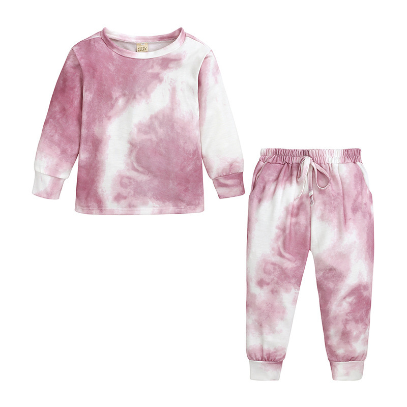 Tie-dye Print Kids Sports Suit Two-Piece Set