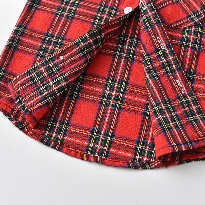Plaid Shirt Overalls Suit