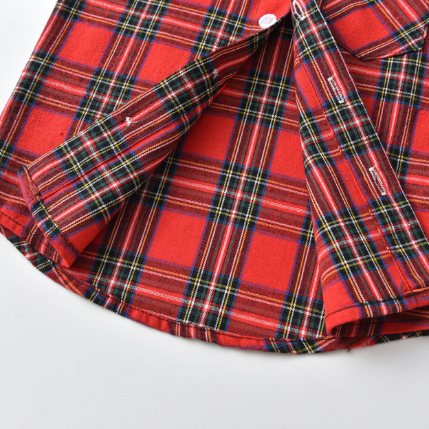 Plaid Shirt Overalls Suit
