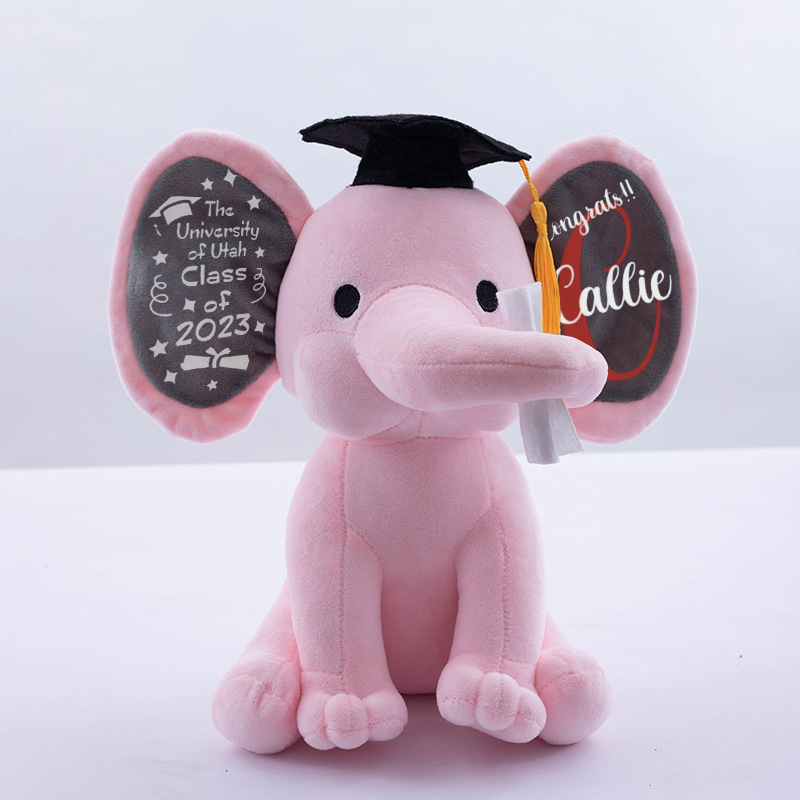 Personalized Graduation Keepsake Elephant