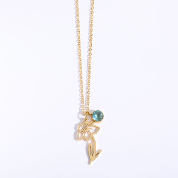 December Flower Clavicle Necklace For Mother's Day