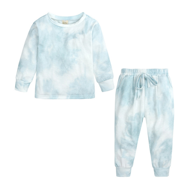 Tie-dye Print Kids Sports Suit Two-Piece Set