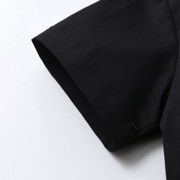 Lapel Collar Short Sleeve Overalls Gentleman Suit