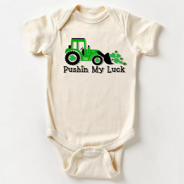 Pushin My Luck St Patrick's Day Bodysuit