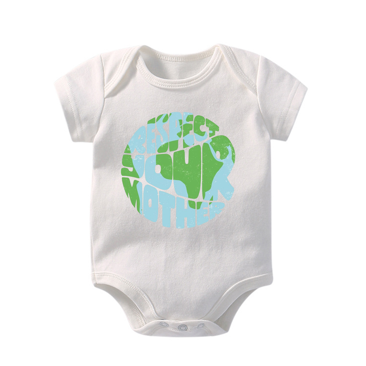 Respect Your Mother Earth Design Bodysuit For Baby