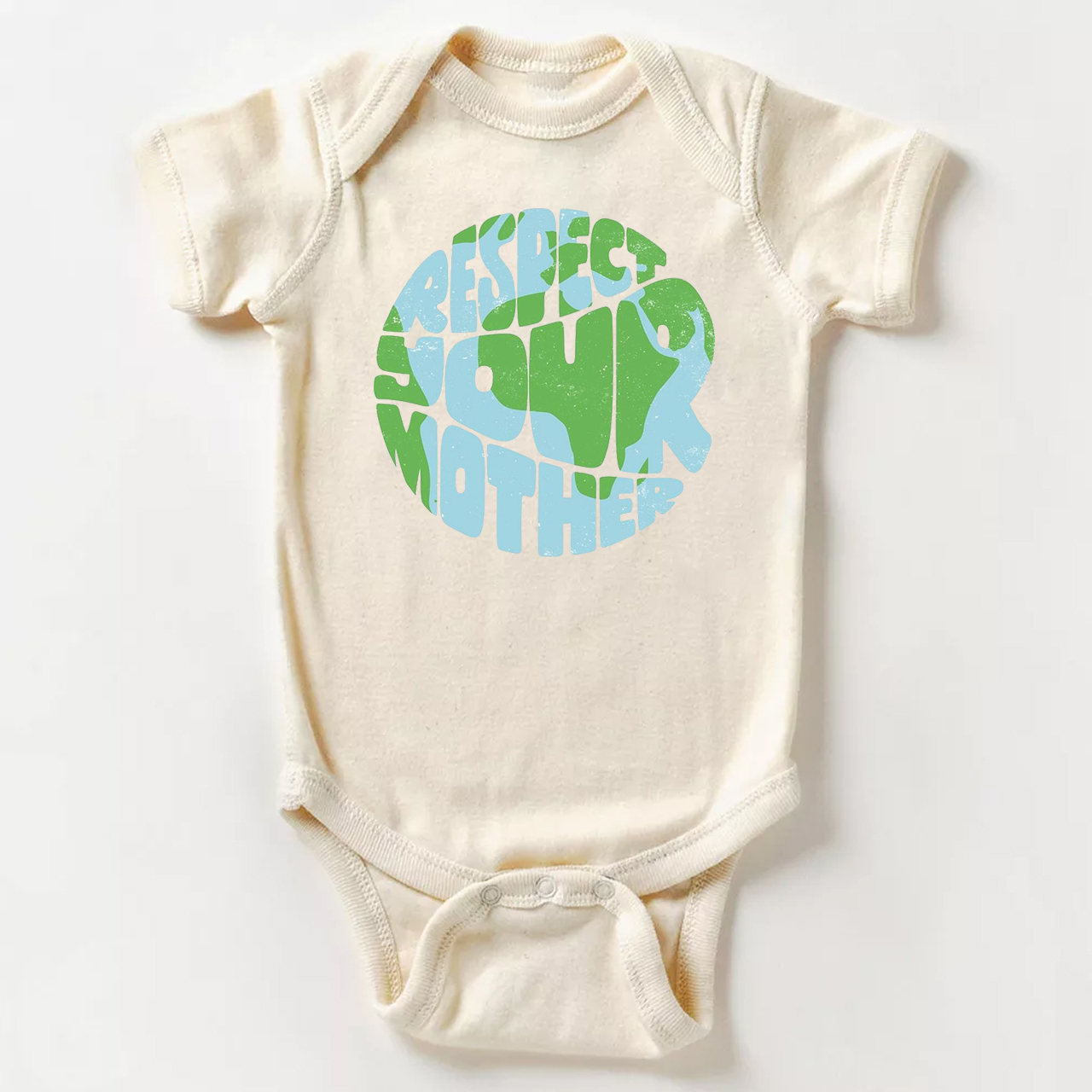 Respect Your Mother Earth Design Bodysuit For Baby
