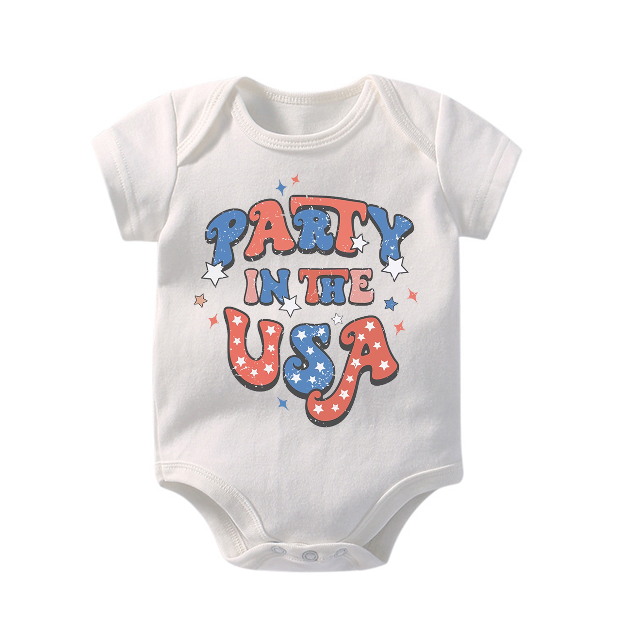 Party In The USA 4th Of July Cute Vintage Bodysuit For Baby