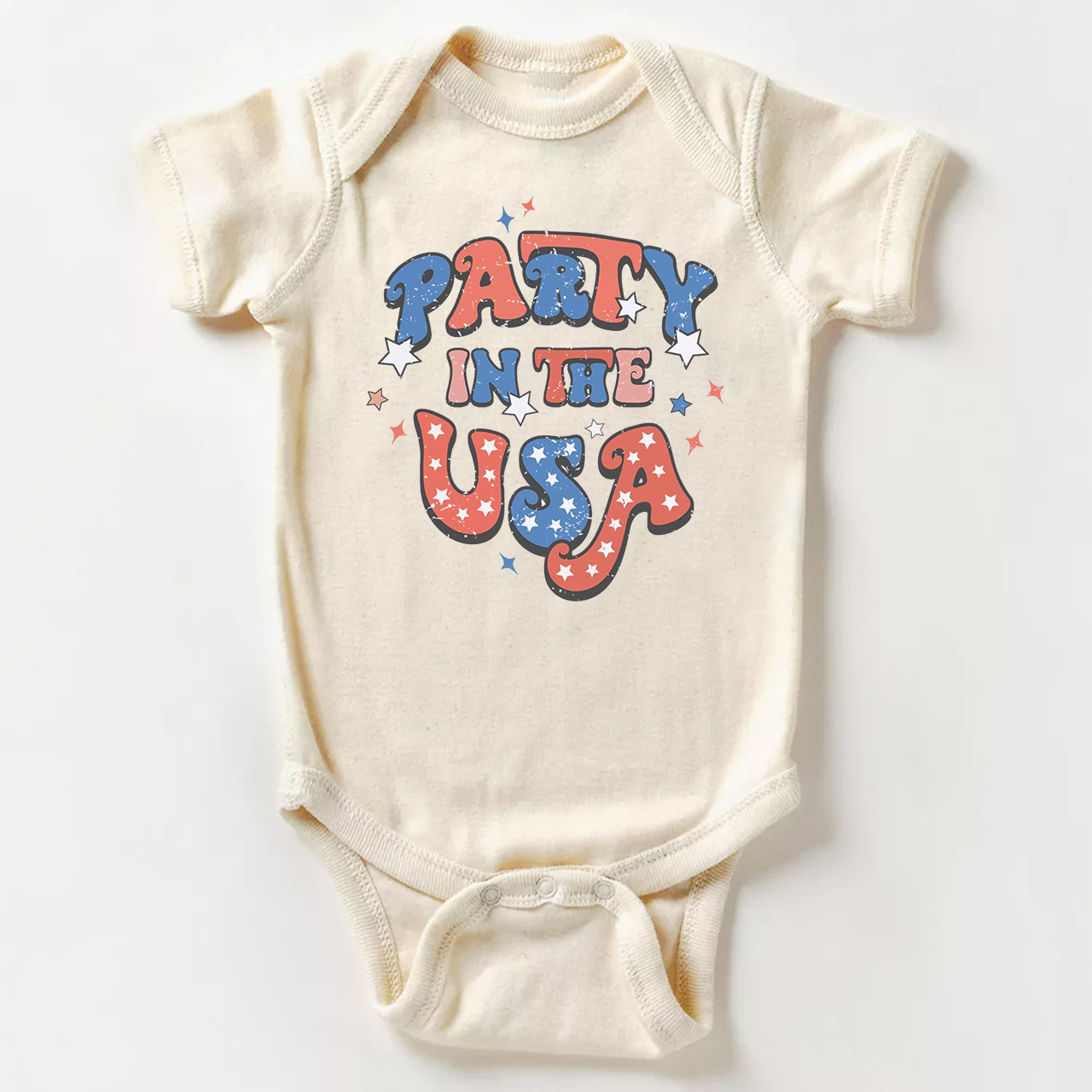 Party In The USA 4th Of July Cute Vintage Bodysuit For Baby