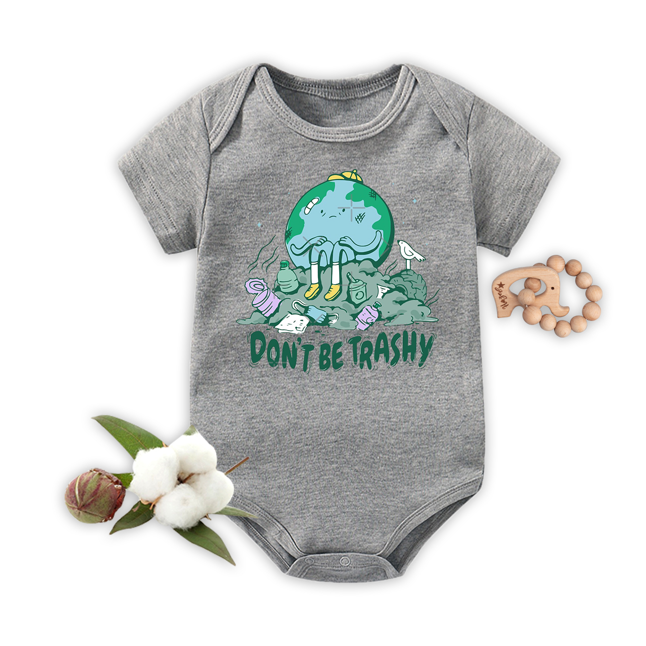 Don't Be Trashy Earth Day Essential Bodysuit For Baby