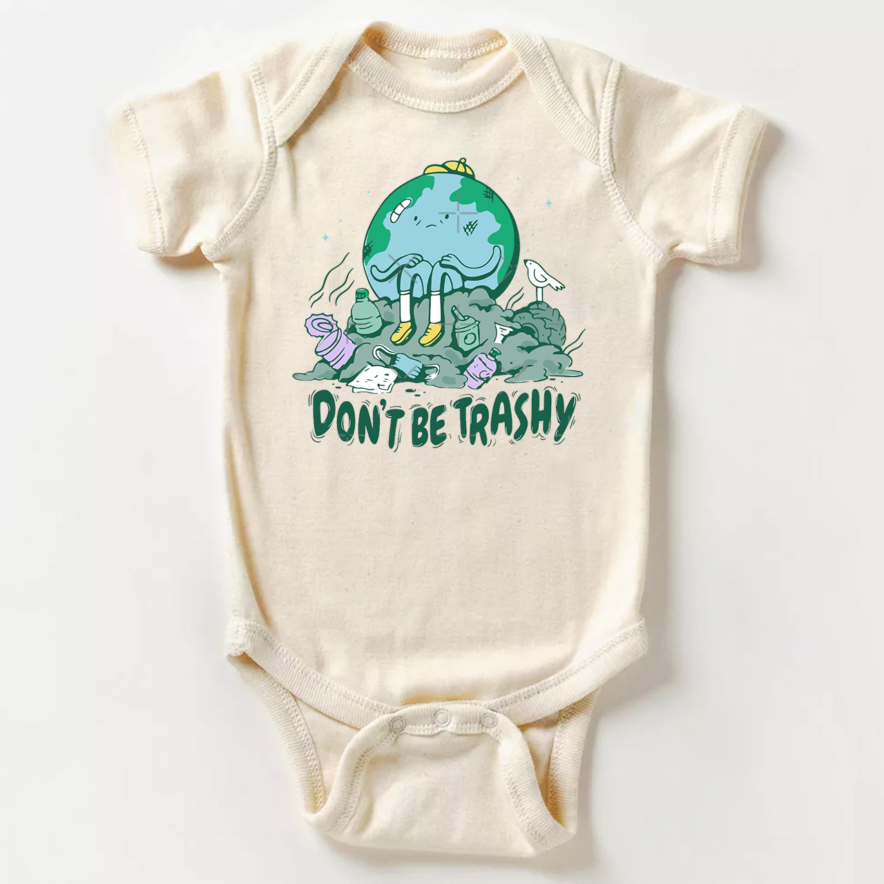 Don't Be Trashy Earth Day Essential Bodysuit For Baby