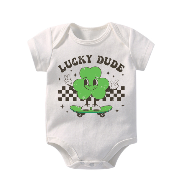 Skating Clover Bodysuit For Baby
