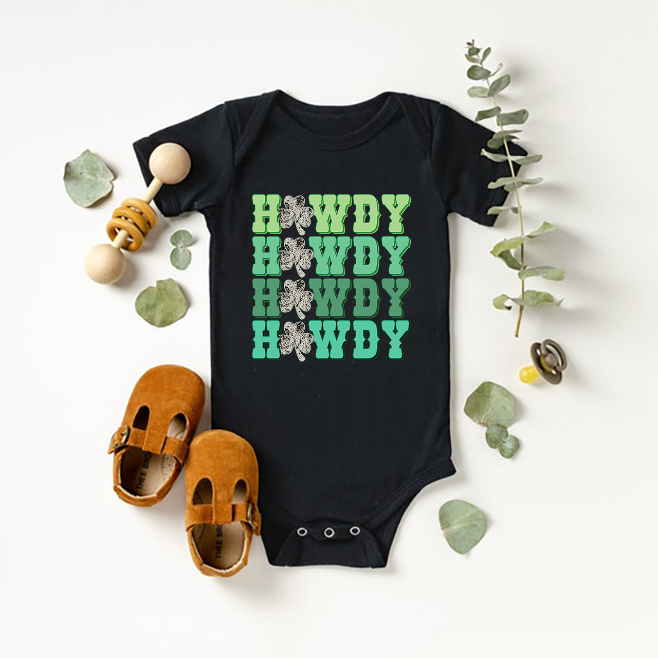 Howdy Clover Bodysuit For Baby