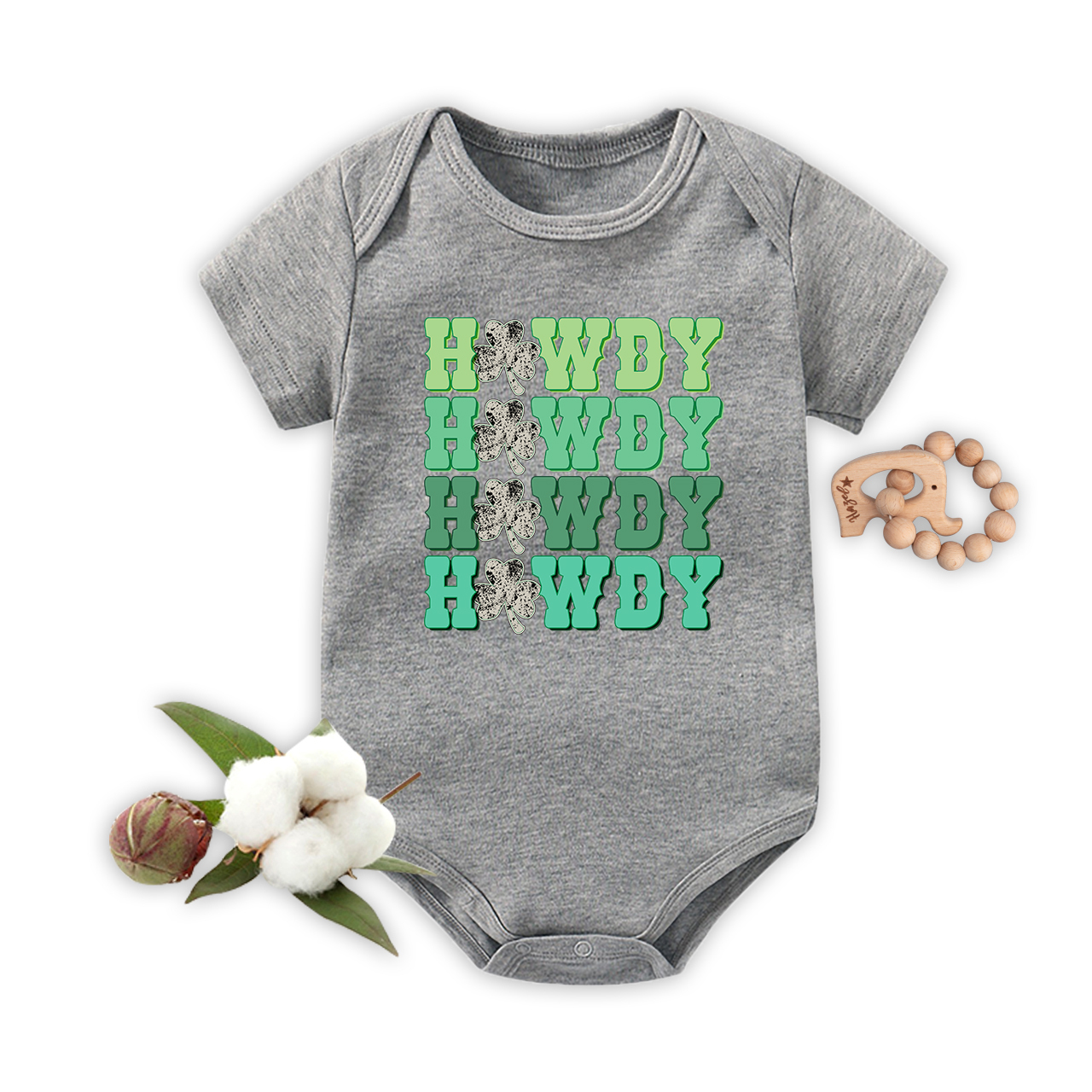 Howdy Clover Bodysuit For Baby