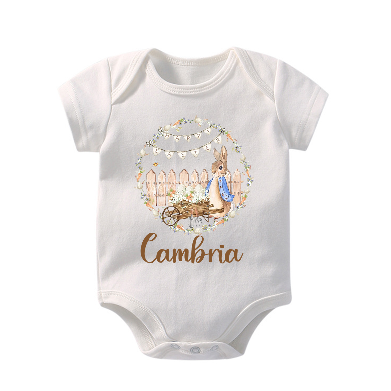 Peter Rabbit Wreath Design Bodysuit For Baby