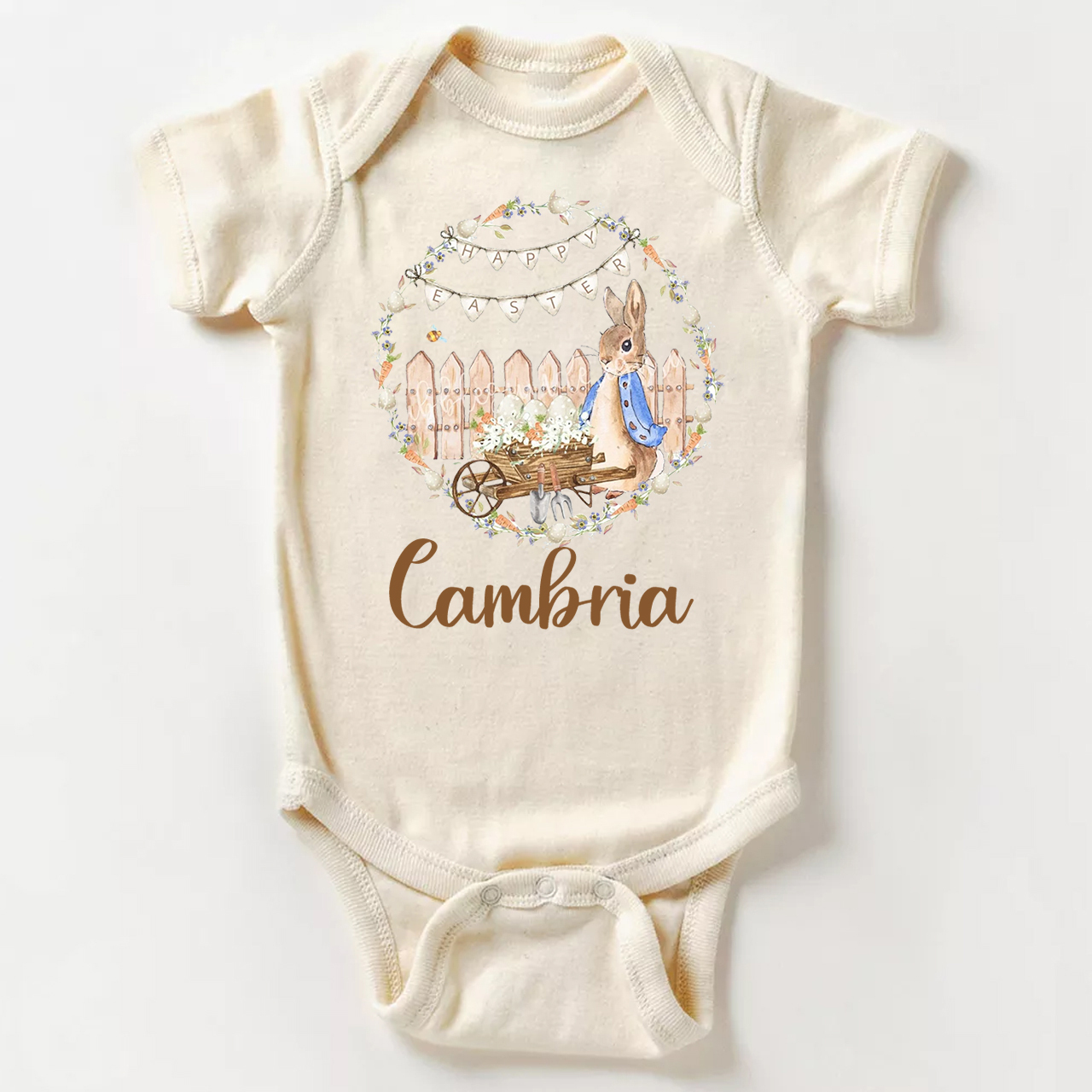 Peter Rabbit Wreath Design Bodysuit For Baby