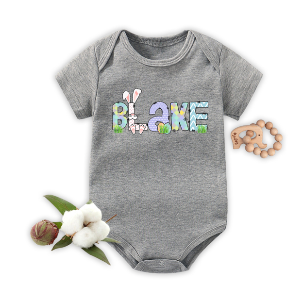 Custom Name - Easter Bunny Bodysuit For Baby