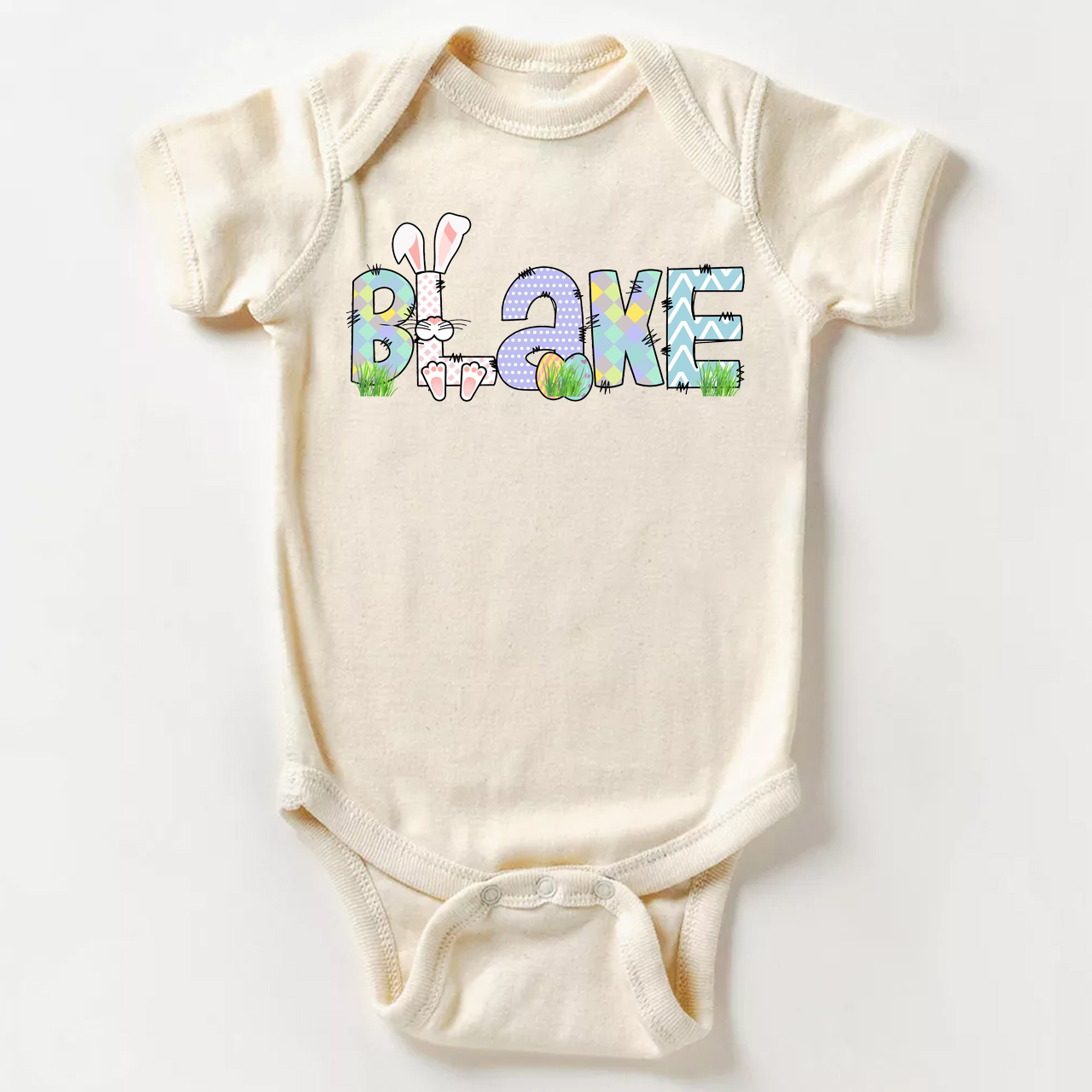 Custom Name - Easter Bunny Bodysuit For Baby