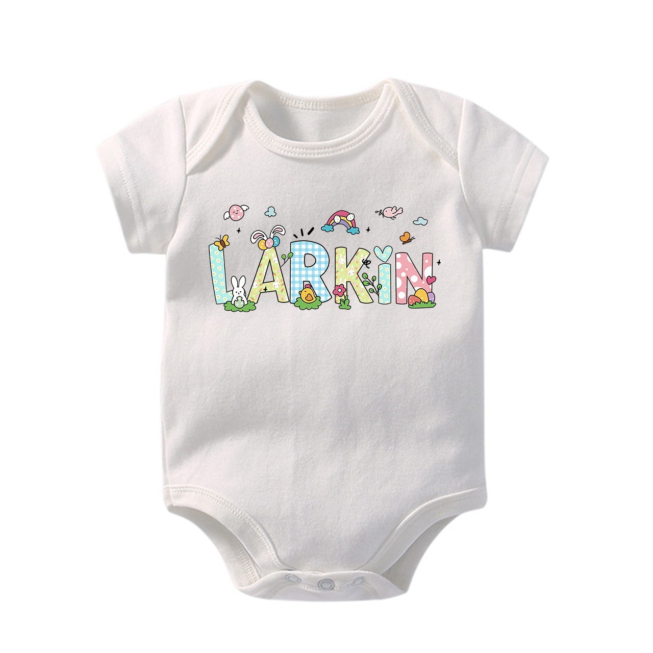 Personalized Name Cute Easter Bodysuit For Baby
