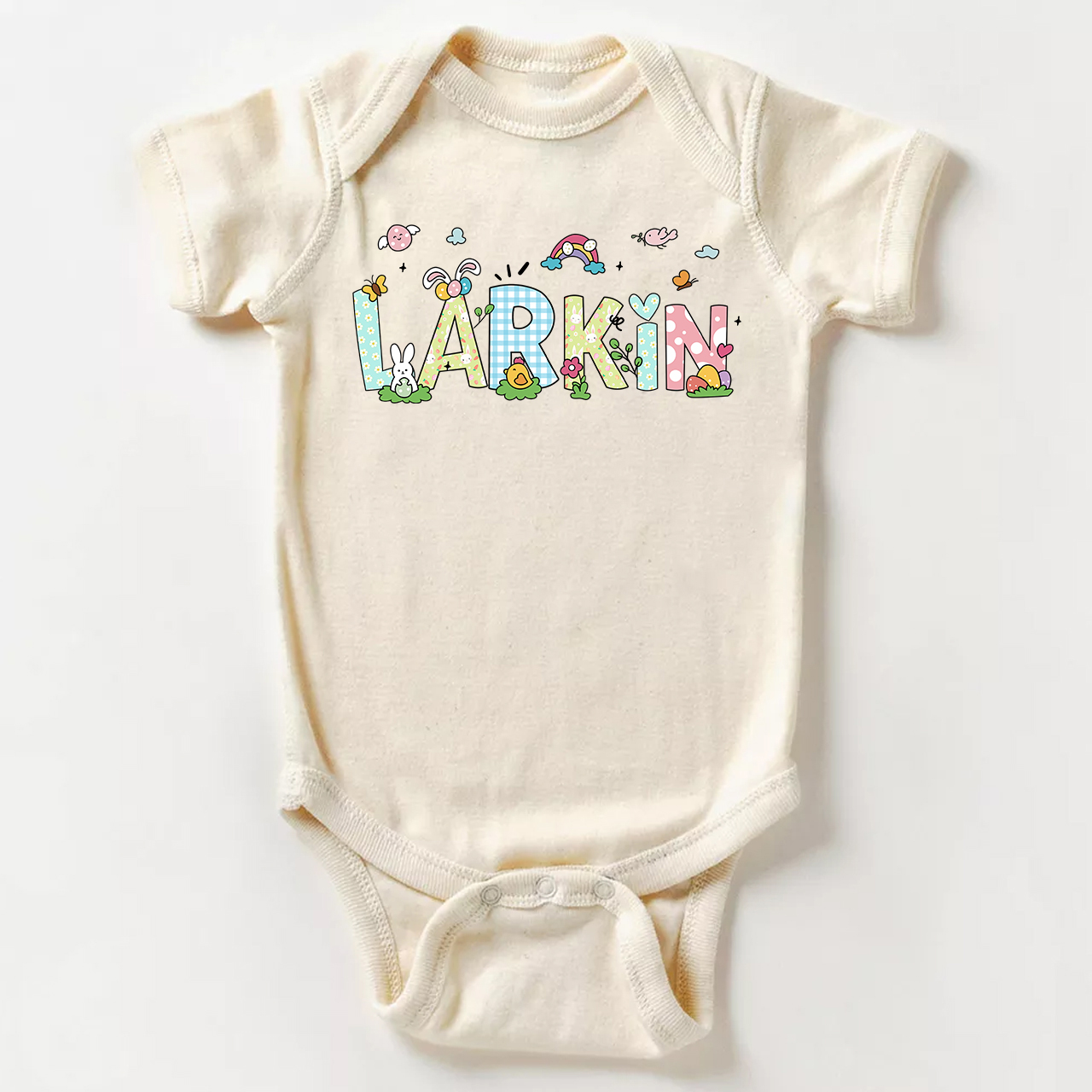 Personalized Name Cute Easter Bodysuit For Baby