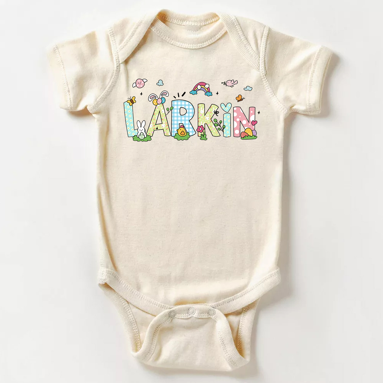 Personalized Name Cute Easter Bodysuit For Baby