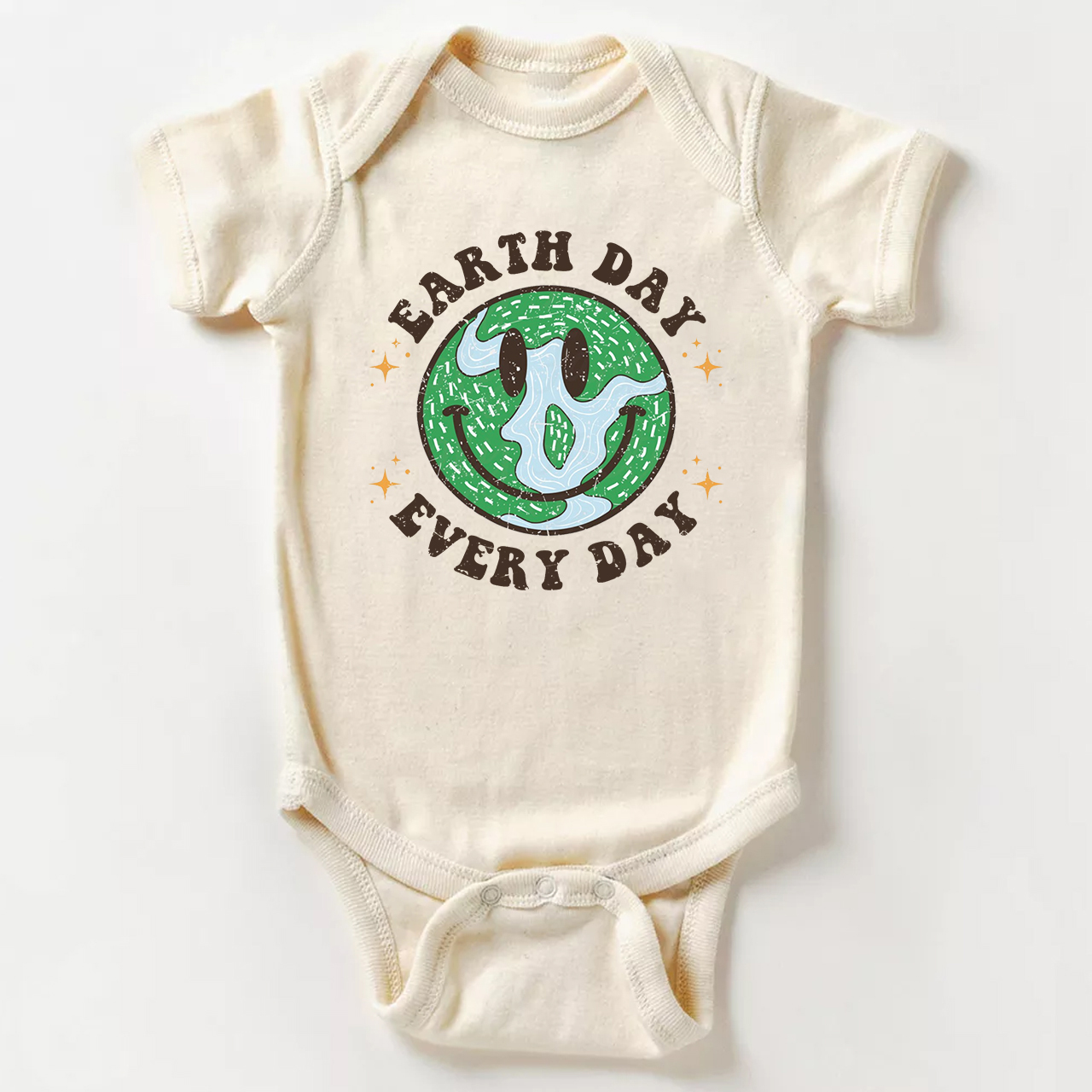 Smiling Earth Day Every Day Baby Bodysuit