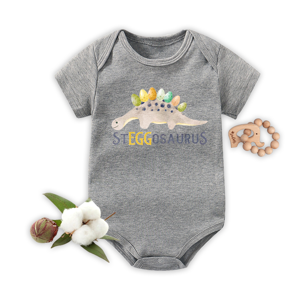 Steggosaurus Easter Bodysuit For Baby