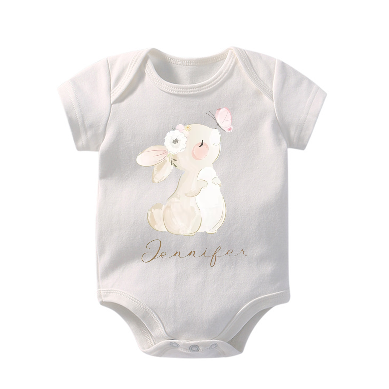 Butterfly&Bunny Easter Bodysuit For Baby