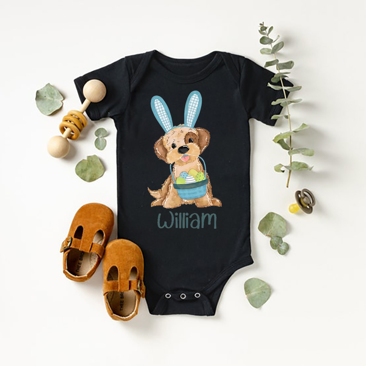Easter Puppy Bodysuit For Baby
