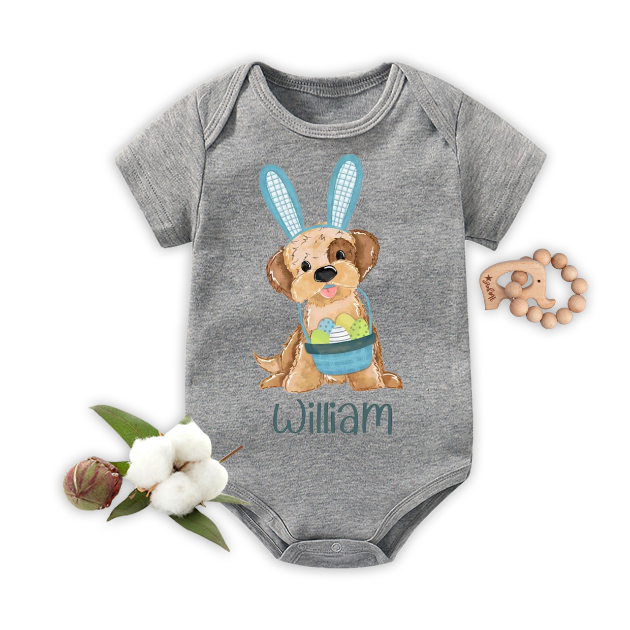 Easter Puppy Bodysuit For Baby