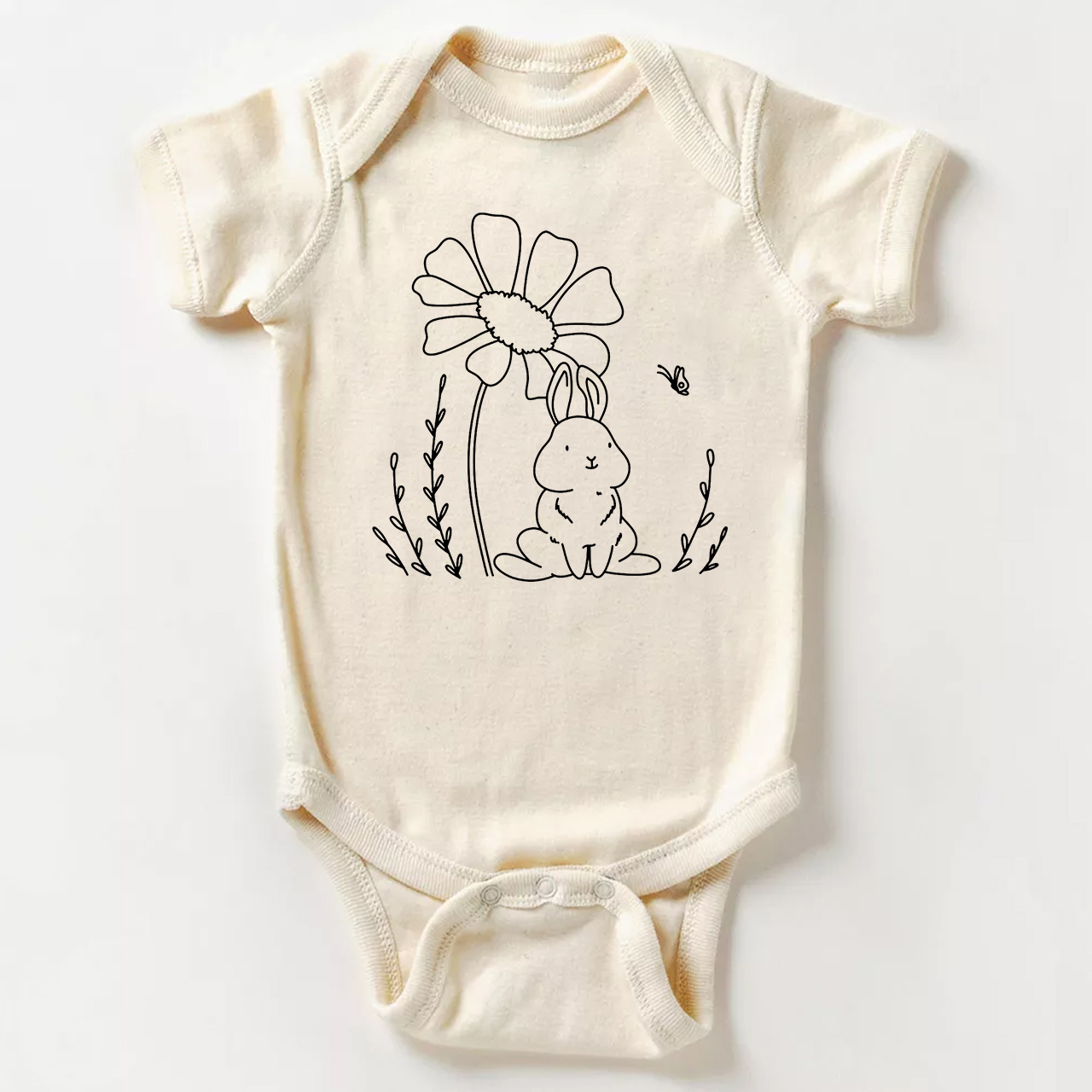 Rabbit With Butterfly Three Designs Bodysuit For Baby