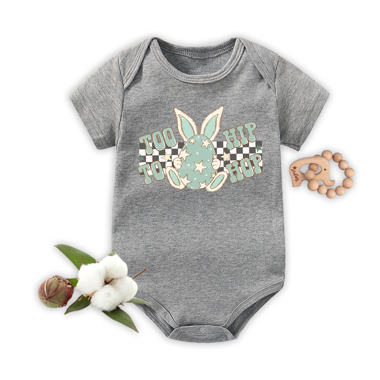 Too Hip To Hop Easter Bodysuit For Baby