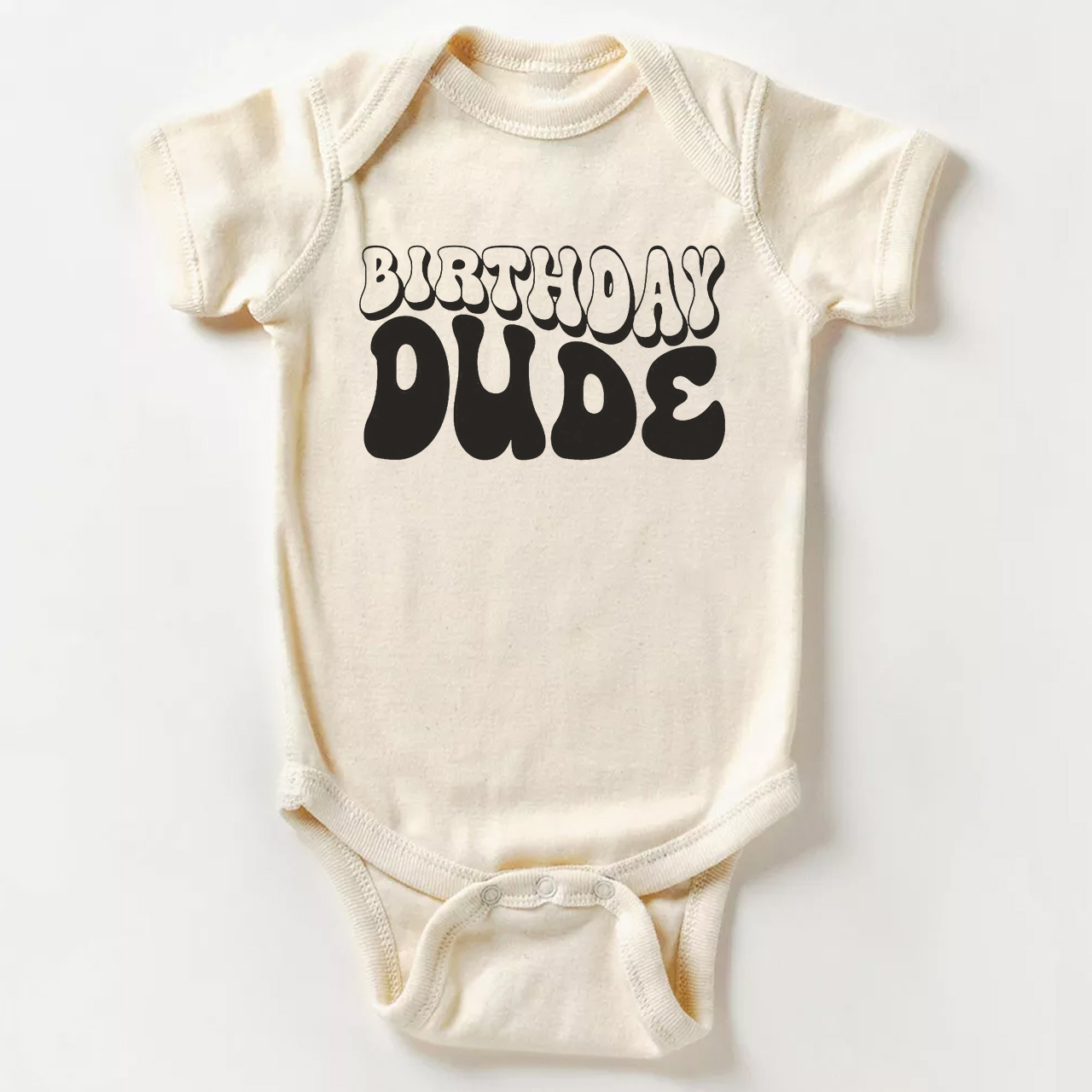Birthday Dude Natural Bodysuit For Baby