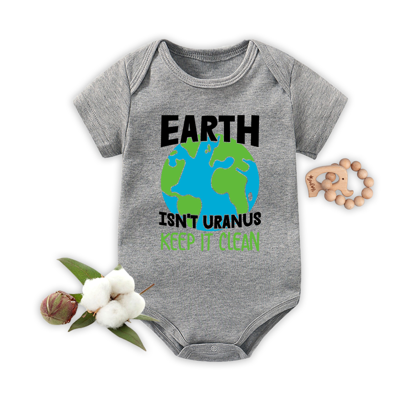 Earth Is Not Uranus  Keep It Clean Earth Day Baby Bodysuit