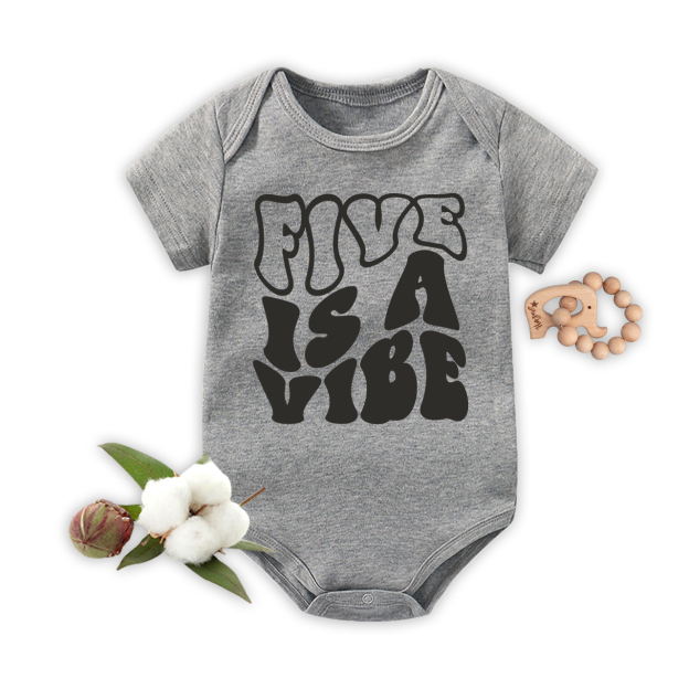 Retro Fifth Birthday Bodysuit For Baby