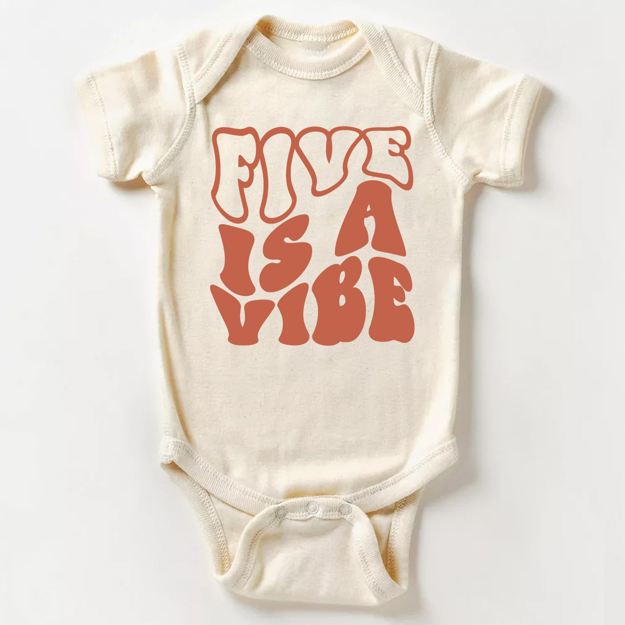 Retro Fifth Birthday Bodysuit For Baby