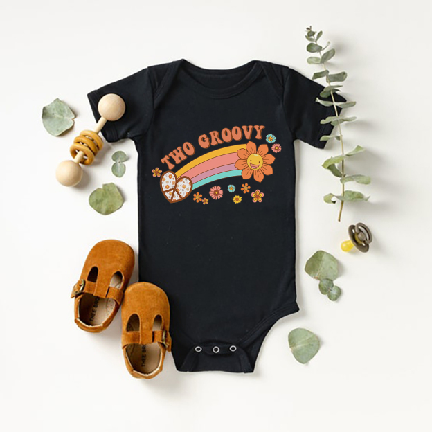 Two Groovy 2nd Birthday Bodysuit For Baby