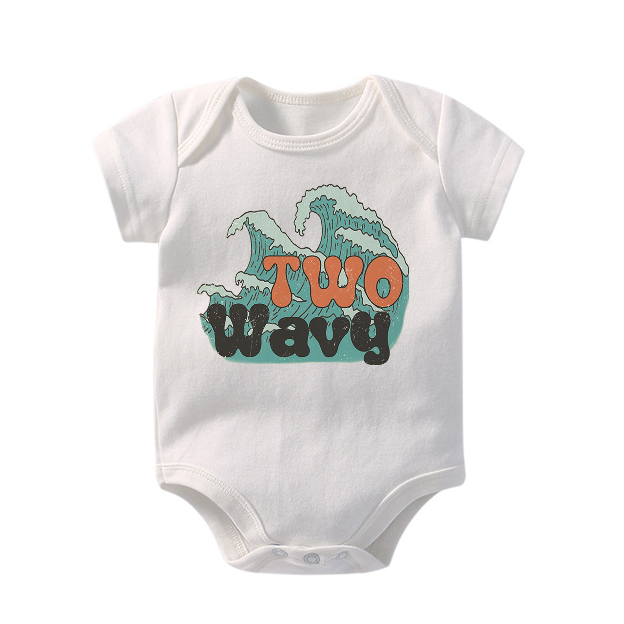 Two Wavy 2nd Birthday Bodysuit For Baby