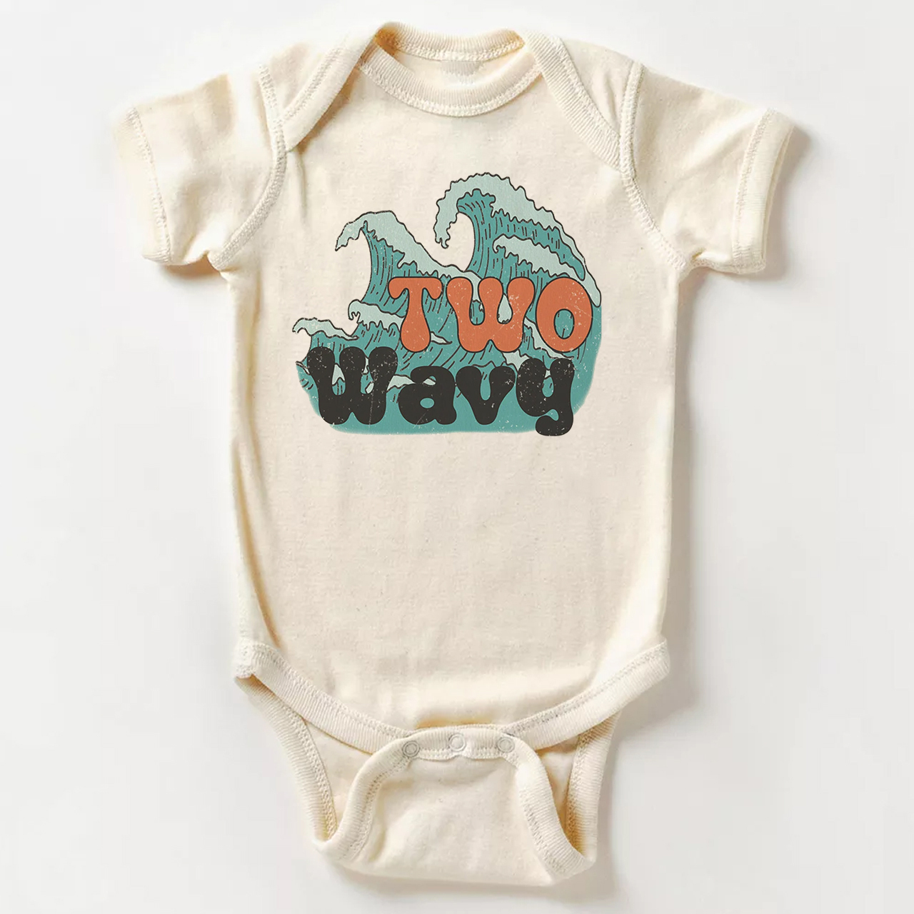 Two Wavy 2nd Birthday Bodysuit For Baby