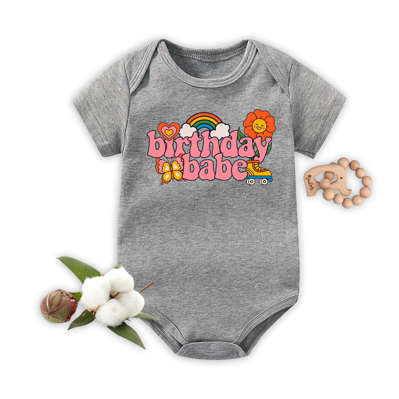 Colorful Birthday Babe Bodysuit For Baby