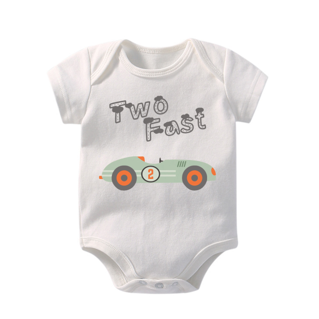 Two Fast Race Car Bodysuit For Baby