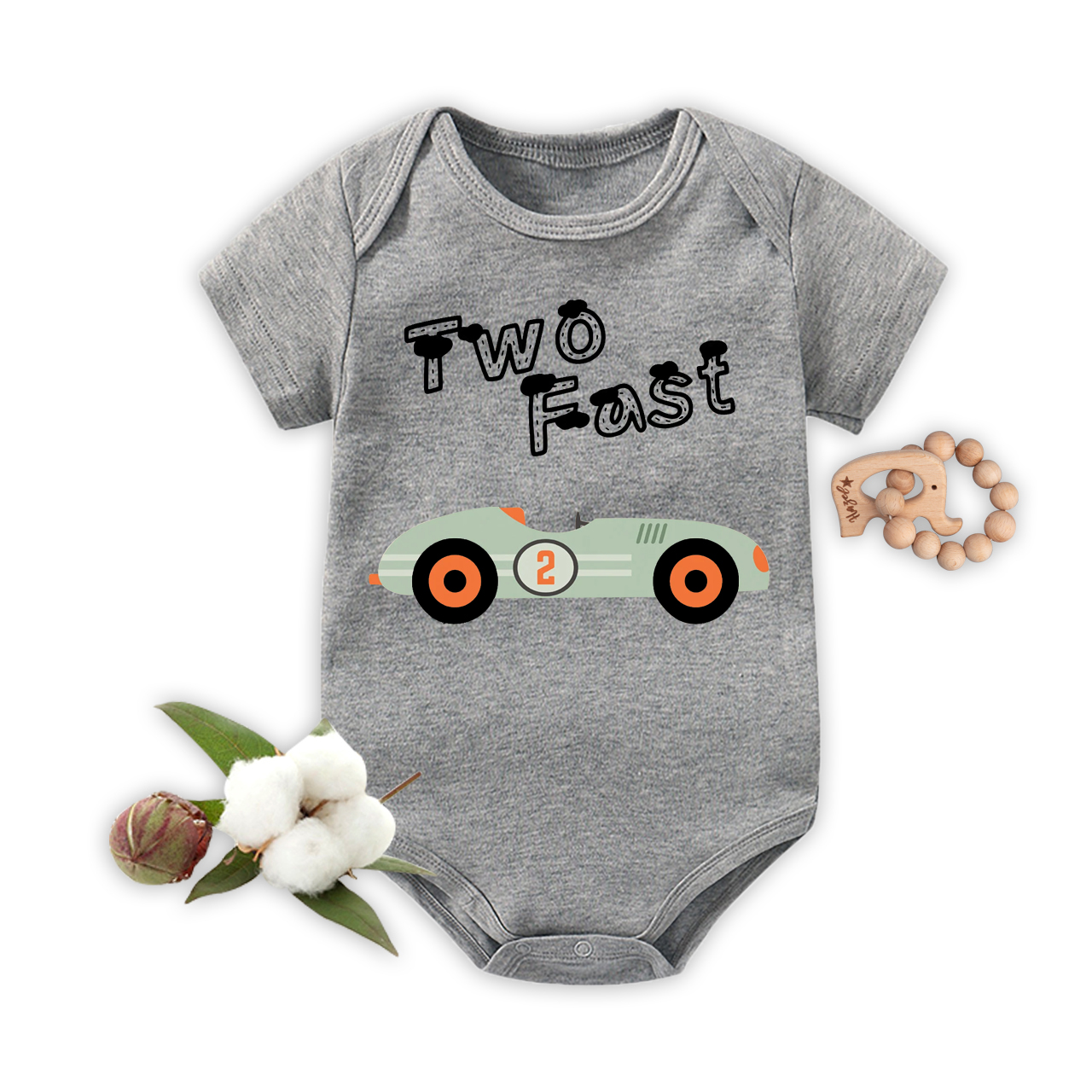 Two Fast Race Car Bodysuit For Baby SaleBeepumpkin™