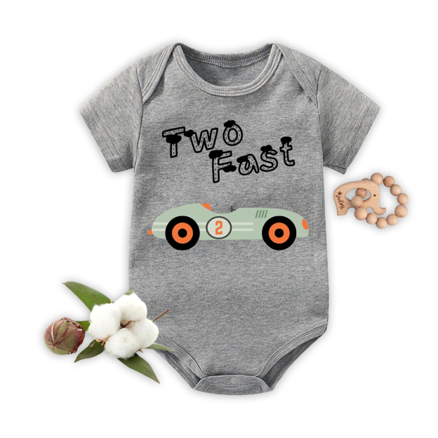 Two Fast Race Car Bodysuit For Baby
