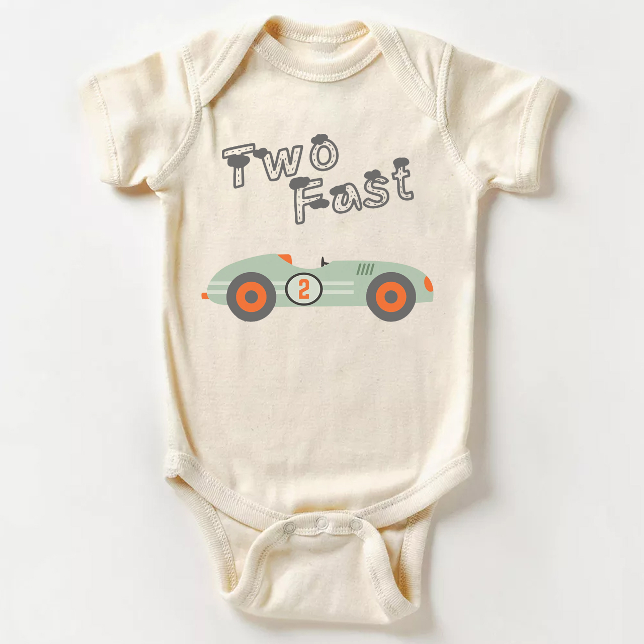 Two Fast Race Car Bodysuit For Baby