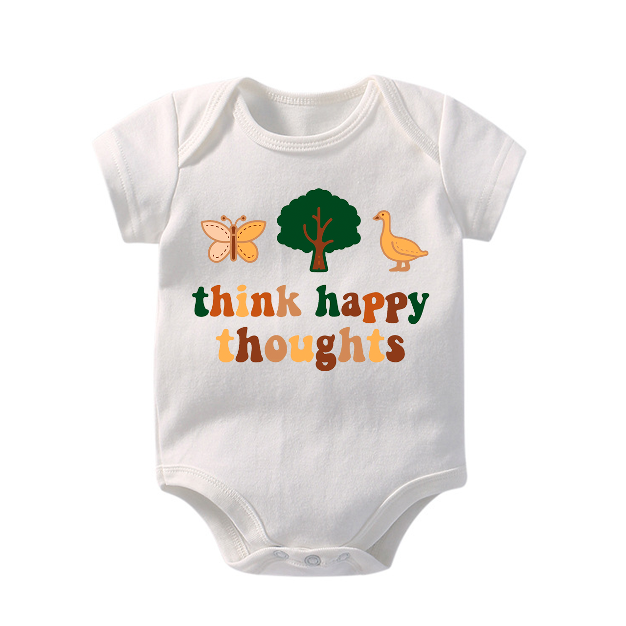 Think Happy Thoughts Birthday Bodysuit For Baby