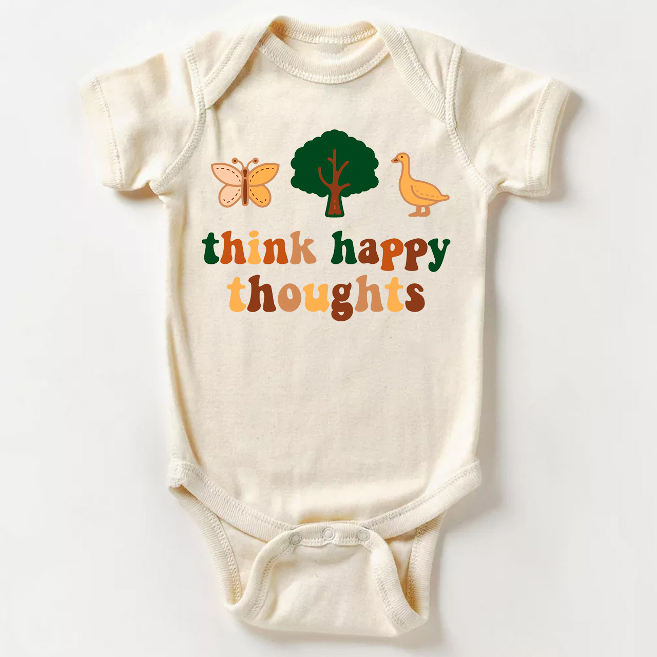 Think Happy Thoughts Birthday Bodysuit For Baby