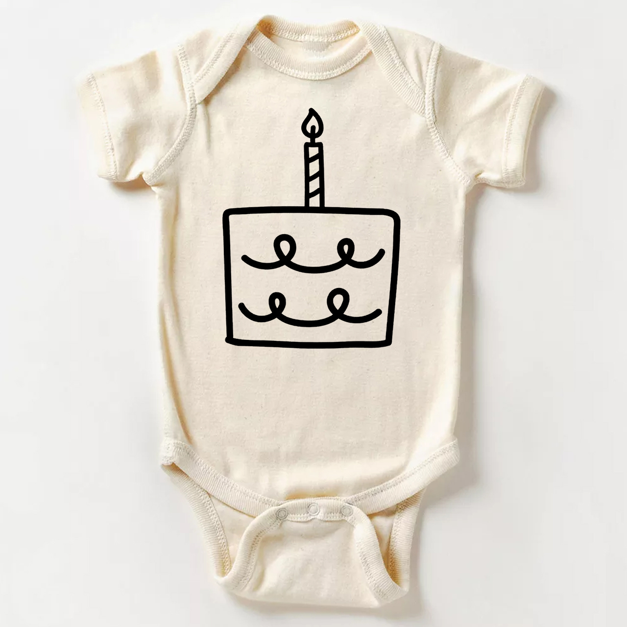 One Birthday Candle Bodysuit For Baby
