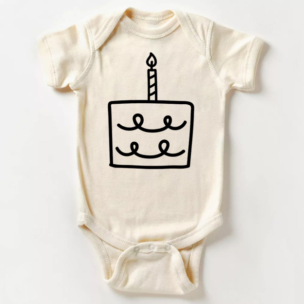 One Birthday Candle Bodysuit For Baby