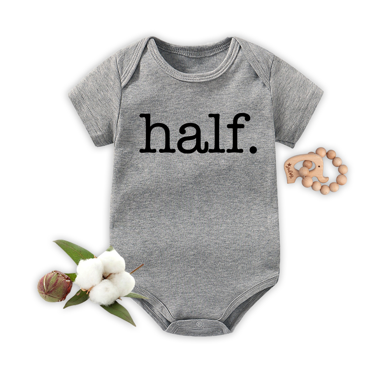Vintage Half Birthday Bodysuit For Baby