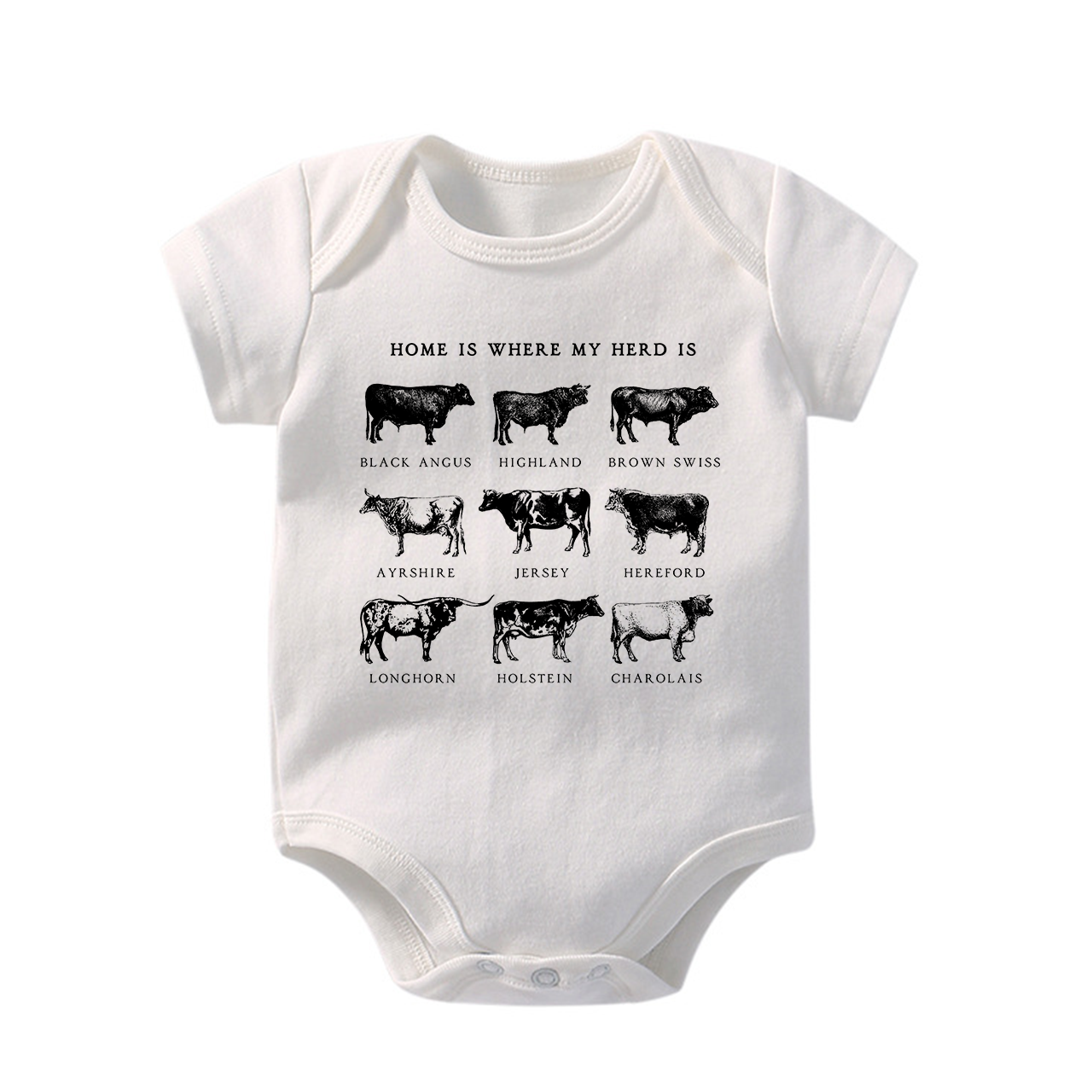 Home Is Where My Herd Is Bodysuit For Baby