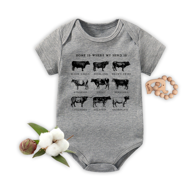 Home Is Where My Herd Is Bodysuit For Baby